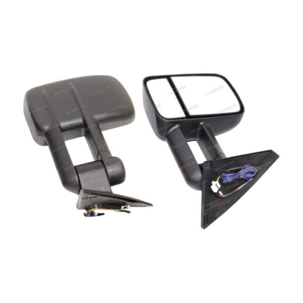 2 x Door Mirrors with Electric Signal Light On Cover for Mitsubishi Triton ML MN