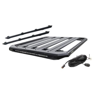 4X4FORCE 135x125cm Roof Rack Flat Platform & LED Light Bar for Isuzu D-Max Dual