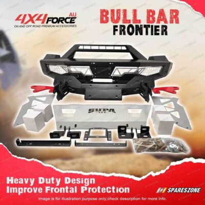4X4FORCE Frontier Bull Bar Front Bumper U Loop & Tow Points for Ford Ranger T7