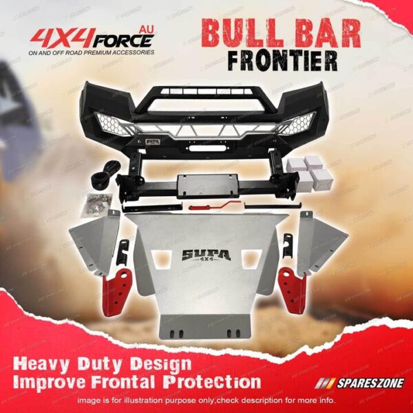 4X4FORCE Frontier Bull Bar U Loop Bumper Tow Point for Nissan Navara NP300 21-On