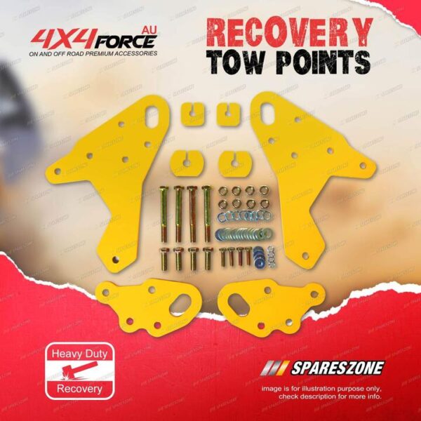 4X4FORCE HD Yellow Recovery Tow Point Kit for Great Wall Cannon