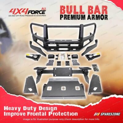 Premium Armor Bumper Bullbar with Skid Plate 3 Loop for Toyota Hilux Rocco 19-20