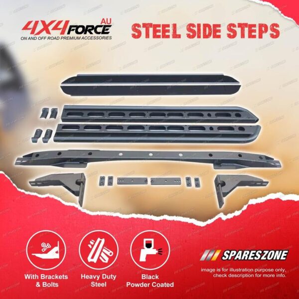 Steel Side Steps & Rock Sliders for Toyota Landcruiser 100 Series 4X4 Offroad