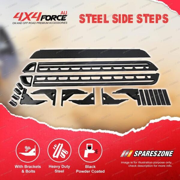 Steel Side Steps & Rock Sliders for Mistsbushi Triton ML MN MQ 2006-On Offroad