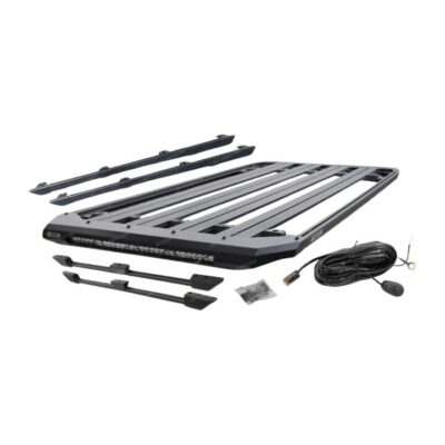 220x125cm Roof Rack Platform with Light Bar & Rails for GWM Great Wall Tank 500