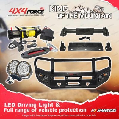 4X4FORCE Armor Bumper Bullbar Skid Plate LOOP Light Winch for Isuzu D-MAX 12-16