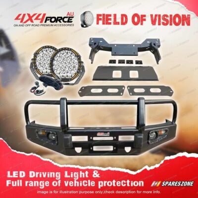 Armor Bumper Bullbar 3 Loop Guard Plate Drive light for Mazda BT50 11-20