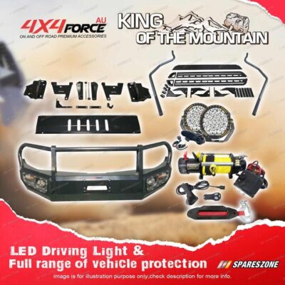 4X4FORCE Armor Bullbar LOOP Lights Winch Side Step for Mitsubishi Triton MQ
