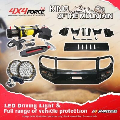 4X4FORCE Armor Bullbar Skid Plate LOOP Light Winch for Mitsubishi Triton MQ