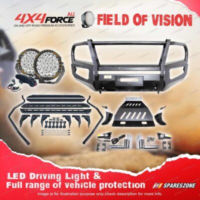 Armor Bullbar Skid Plate Lights Side Steps for Nissan Navara NP300 D23 15-20
