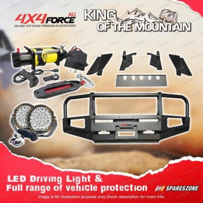 4X4FORCE Armor Bullbar Guard Plate Light Winch for Nissan Patrol Y61 05-On
