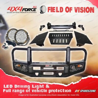 4X4FORCE Armor Bullbar 3 LOOP Guard Plate Light for Toyota Hilux Vigo 05-11