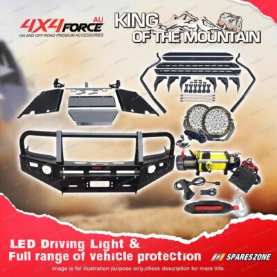 4X4FORCE Armor Bullbar LOOP Lights Winch Side Step for Toyota Hilux Vigo 12-15