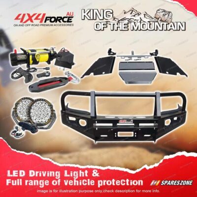 4X4FORCE Armor Bullbar Skid Plate LOOP Light Winch for Toyota Hilux Vigo 12-15