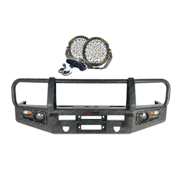 4X4FORCE Armor Bumper Bullbar 3 Loop Light for Toyota LandCruiser 79 Dual 07-16