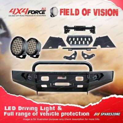 4X4FORCE Safari Shield Bumper Bullbar Guard Plate Light for Toyota Hilux Vigo