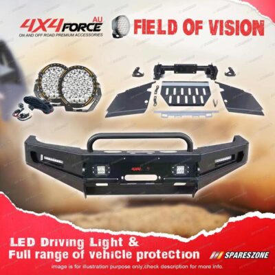 4X4FORCE Safari Shield Bullbar U LOOP Guard Plate Light for Toyota Hilux Vigo