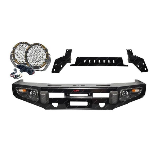 4X4FORCE Ultimate Guard Bullbar No Loop Skid Plate Light for Isuzu D-Max 17-19