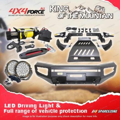 4X4FORCE Performance Bullbar Skid Plate Light Winch for Nissan Navara NP300 D23