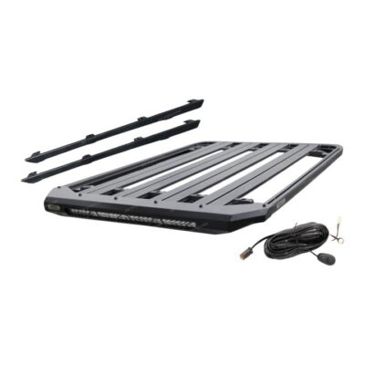 150x125cm Roof Rack Flat Platform Al-Alloy & LED Light Bar for Volkswagen Amarok