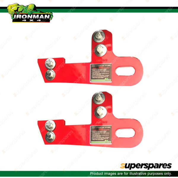 2 Pcs Ironman 4x4 Recovery Points - 5000kg Rating IRP070 4WD Offroad Accessories