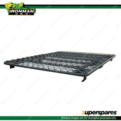 Ironman 4x4 Alloy Roof Rack Flat Rack Style 1.8m Mesh Floor IRRTFLAT18-ALLOY