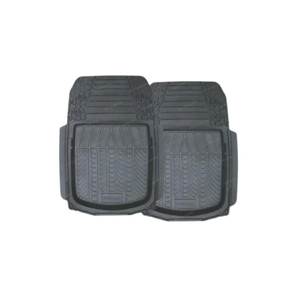 2 Pcs of PC Covers Front Grey Deep Dish Mat Set - 77 x 60cm Floor Protection