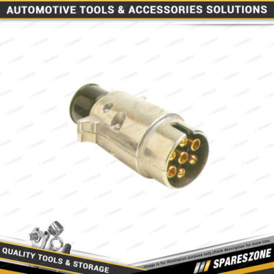 Loadmaster Trailer Plug - 7 Pin Large Round Aluminium Plug for Trailers