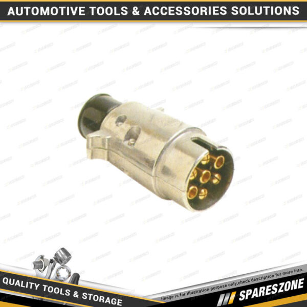 Loadmaster Trailer Plug - 7 Pin Large Round Aluminium Plug for Trailers
