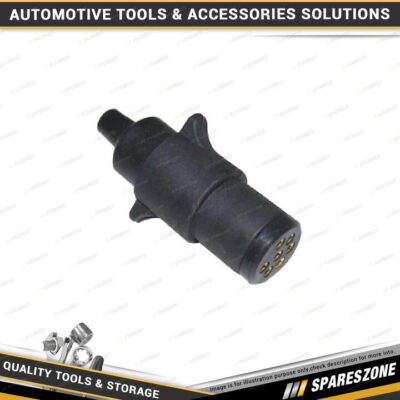 Loadmaster Trailer Plug - 7 Pin Small Round Plastic Plug for Trailers