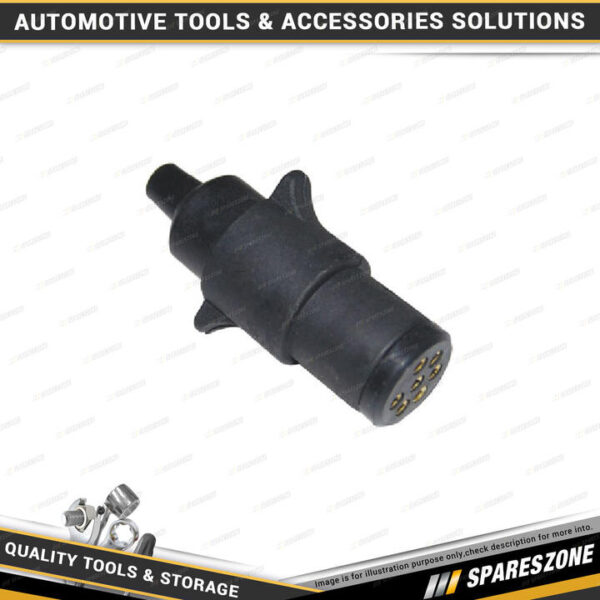 Loadmaster Trailer Plug - 7 Pin Small Round Plastic Plug for Trailers