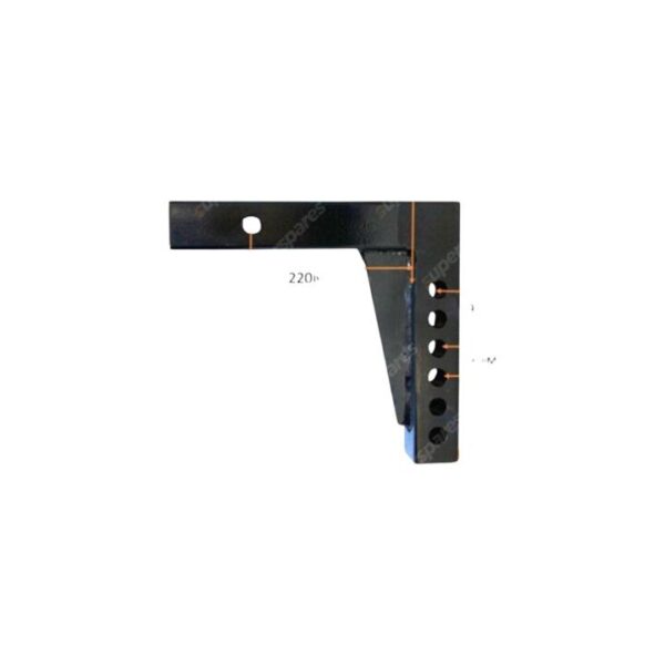 Roadsafe Multi-Hitch Compatible Long Shank - Solid Steel 152mm Long Drop