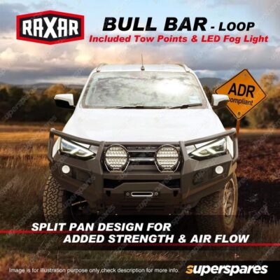 RAXAR Bull Bar with Loop & Lights & Tow Points for Isuzu D-Max 2020-On