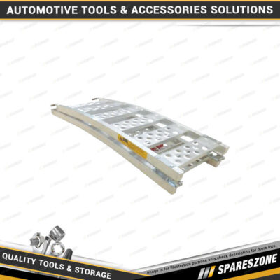 Loadmaster 340KG Dual Curved Aluminium Folding Ramp - Single Ramp Only