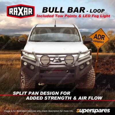 RAXAR Bull Bar with Loop & Lights & Tow Points for Mitsubishi Triton MR 2019-On