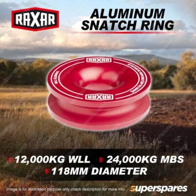 RAXAR Aluminum Snatch Ring - 12,000KG WLL 24,000KG MBS Towing & Recovery