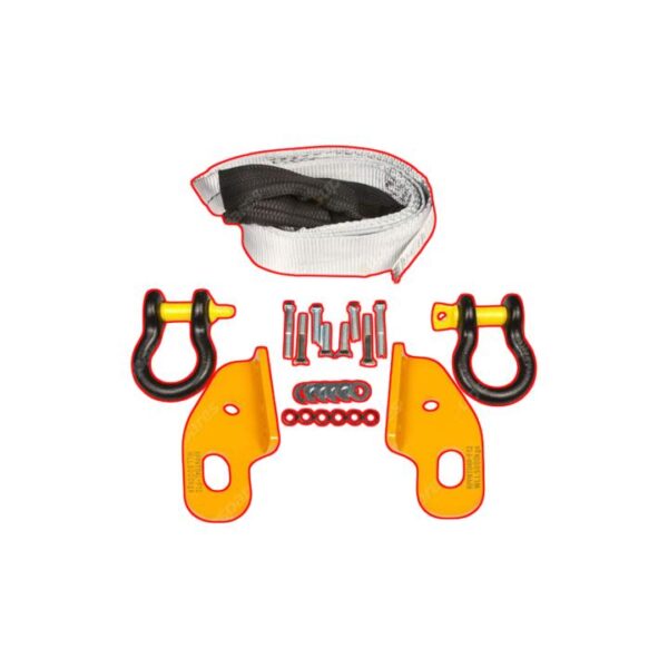Shackles+Bridle Recovery Tow Point Kit for Toyota Landcruiser 80 100 105 Series