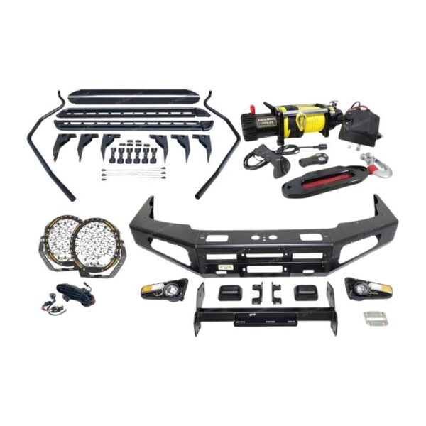 Ultimate Guard No Loop Bullbar Lights Side Steps Winch for Nissan Navara D22