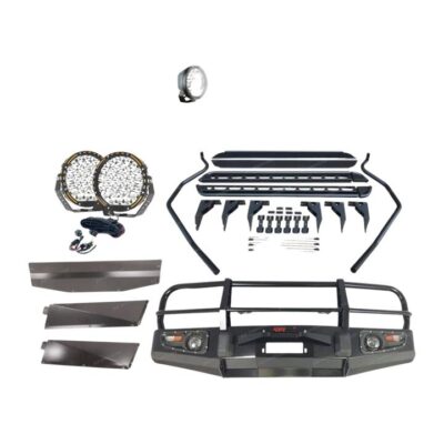 Premium Armor 3 Loop Bumper Bullbar Lights Side Steps for Toyota Landcruiser 80