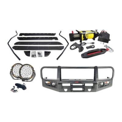 Premium Armor Bullbar Lights Side Step Winch for Toyota Landcruiser 79 Single