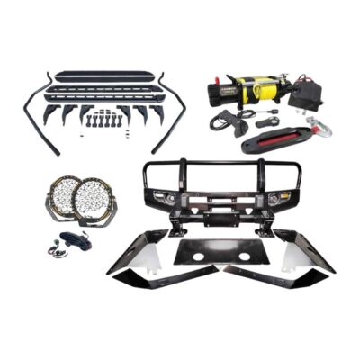 Armor 3 Loop Bullbar Lights Side Steps Winch for Toyota Landcruiser 200 07-15