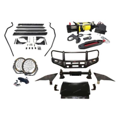 Premium Armor 3 Loop Bullbar Lights Side Steps Winch for Toyota Prado 150 19-On