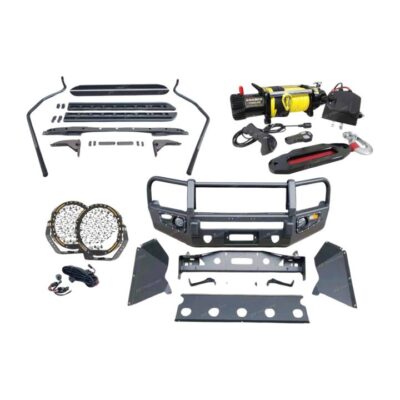 Premium Armor 3 Loop Bullbar Lights Side Steps Winch for Volkswagen Amarok 10-21