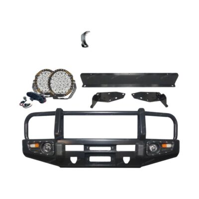 4X4FORCE Premium Armor 3 Loop Bumper Bullbar Drive Lights for Toyota Prado 90