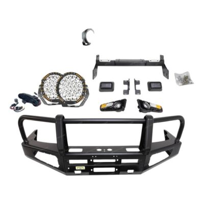 4X4FORCE Premium Armor 3 Loop Bumper Bullbar Drive Lights for Nissan Navara D22