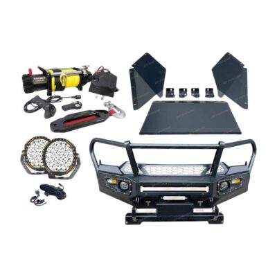 4X4FORCE Premium Armor 3 Loop Bumper Bullbar Lights Winch for Isuzu D-Max 21-23