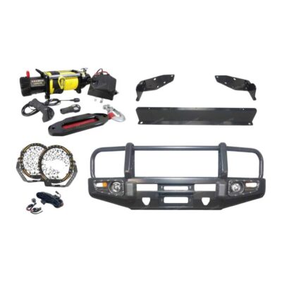 4X4FORCE Premium Armor 3 Loop Bumper Bullbar Lights Winch for Toyota Prado 90