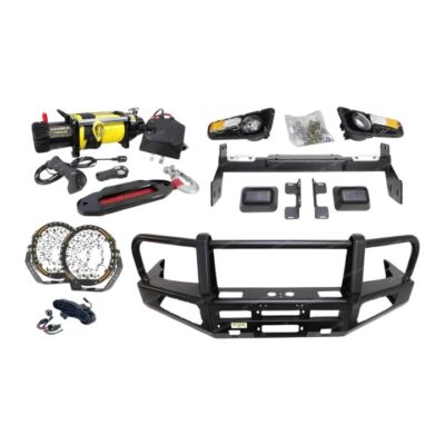 4X4FORCE Premium Armor 3 Loop Bumper Bullbar Lights Winch for Nissan Navara D22