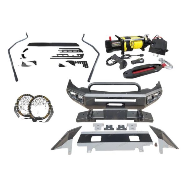 Safari Shield U Loop Bullbar Lights Side Steps Winch for Mitsubishi Triton MQ