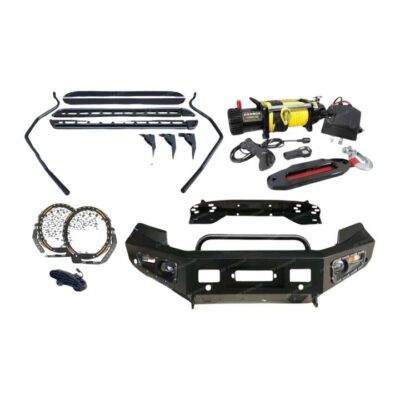 Safari Shield U Loop Bumper Bullbar Light Side Steps Winch for Ford Ranger PX T7